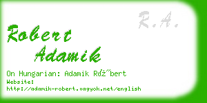 robert adamik business card